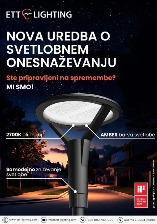 ETT Lighting - Nova uredba o svetlobnem onesnaževanju